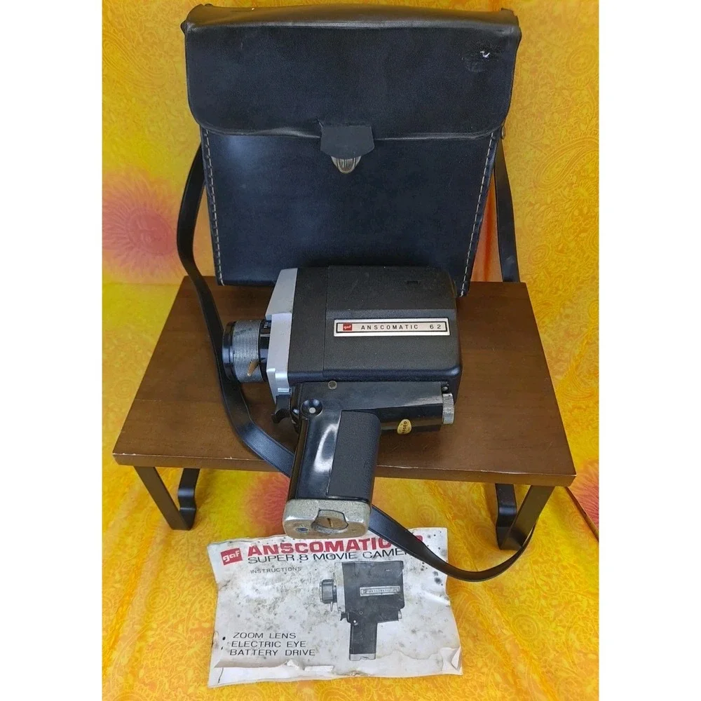 Vintage Anscomatic 62 Super 8 Movie Camera With Case Not Working